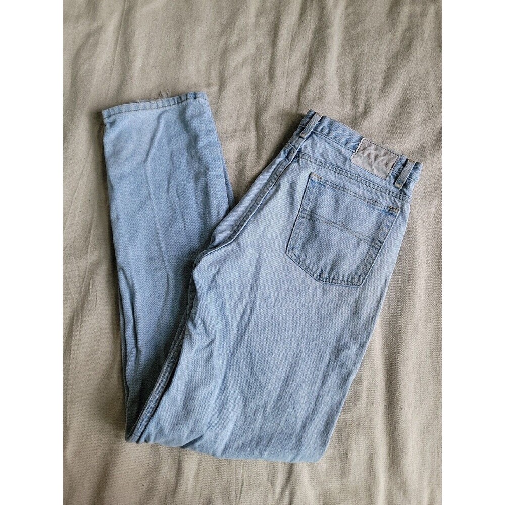 Vtg Bugle Boy 650 Jeans Mens 35x33  High Rise Blue Distressed Baggy Grunge 90s‎